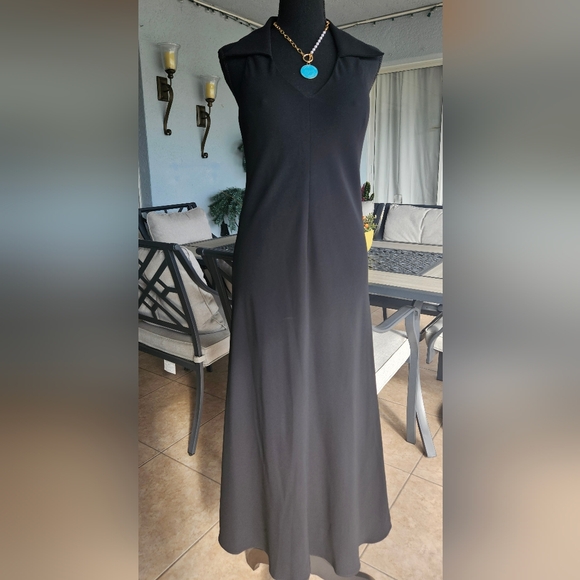 Jones New York Black Maxi Dress Size 12 - Picture 6 of 15